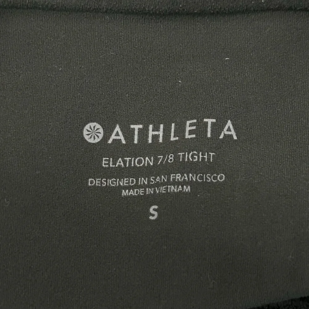 Athleta Ultra High Rise Elation 7/8 Tight Women’s Small Green Workout Gym Casual - Picture 3 of 13